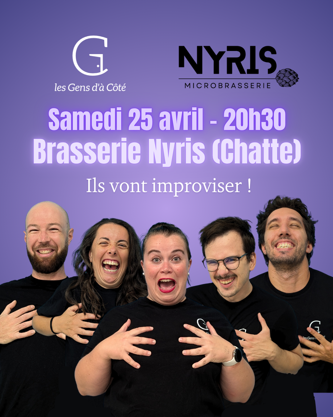 Ils vont improviser le 25 Avril à la brasserie Nyris !